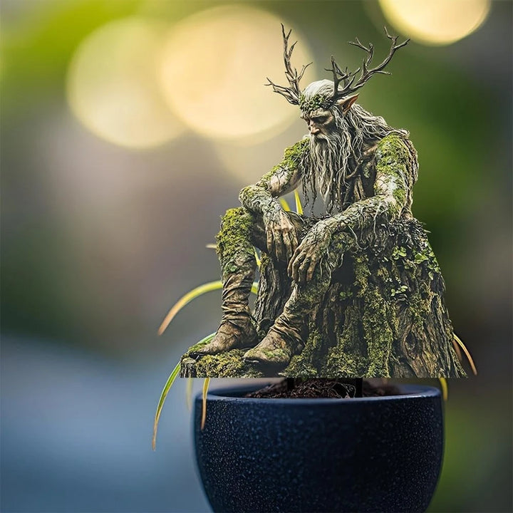 Garden Statues, Tree Elf Yard Sign Acrylic Ground Insert Waterproof Outdoor Decor