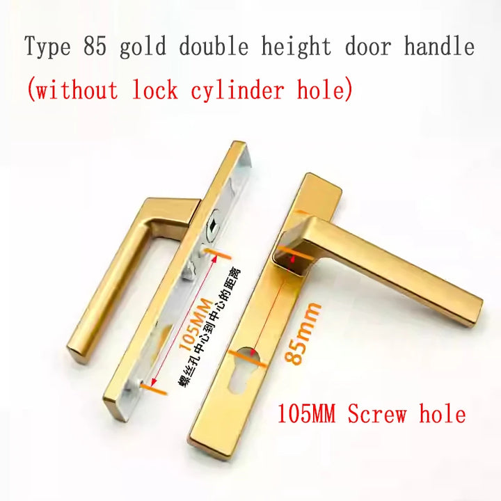 Broken Bridge 8525/9230 Series Screen Door Double Door Aluminum Alloy Black And White Gold And Silver High Low Door Lock Handle