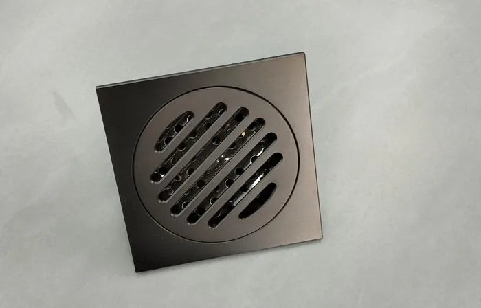 Brass Matte Black Square Style rolse gold Floor Drainer gold Waste drain Bathroom brushed nickel Shower Drain DR087