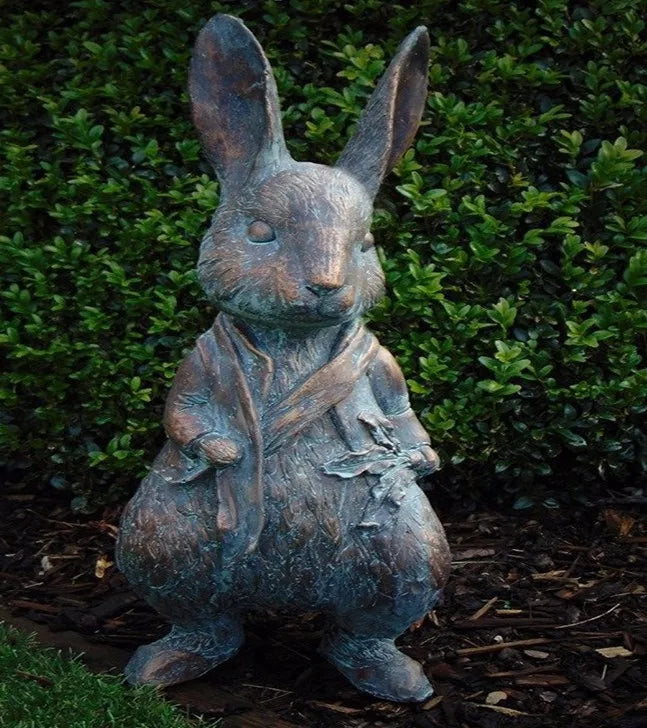 1PC Alice in Wonderland Figurines Rabbit Hedgehog Water Duck Resin Craft Ornaments  Garden  Decor