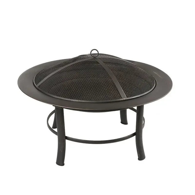 Camping Fire Pit Bonfire Stove Bonfire Activity Wood Basket Black Garden  Wood Stove Heating Furnace With Baking Net