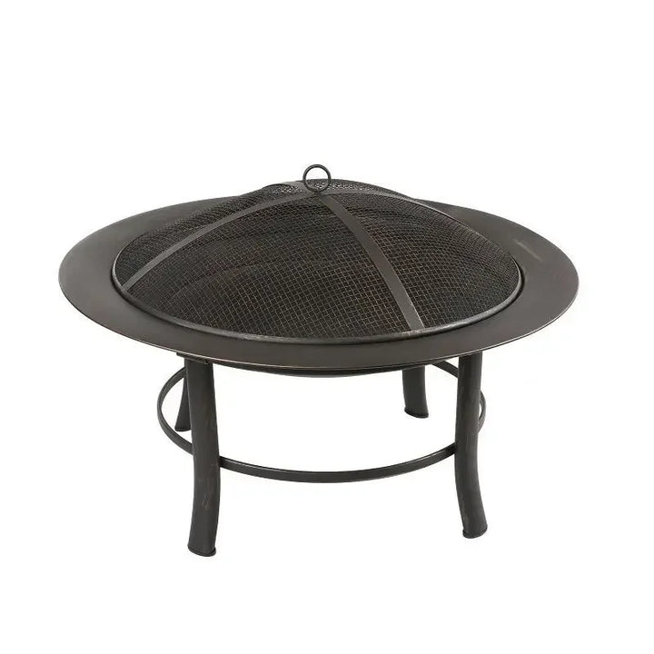 Camping Fire Pit Bonfire Stove Bonfire Activity Wood Basket Black Garden  Wood Stove Heating Furnace With Baking Net