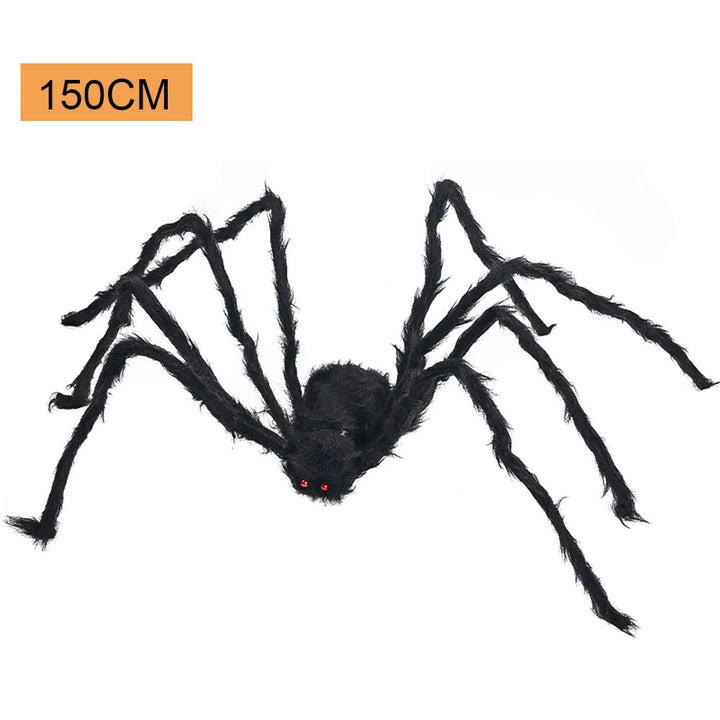 Large Black Spider for Halloween, giant spider decoration, professional accessories, for outdoor yard, scary decoration