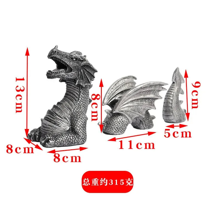 Dragon Resin Lawn Sculpture Gothic Fantasy Character Art Garden