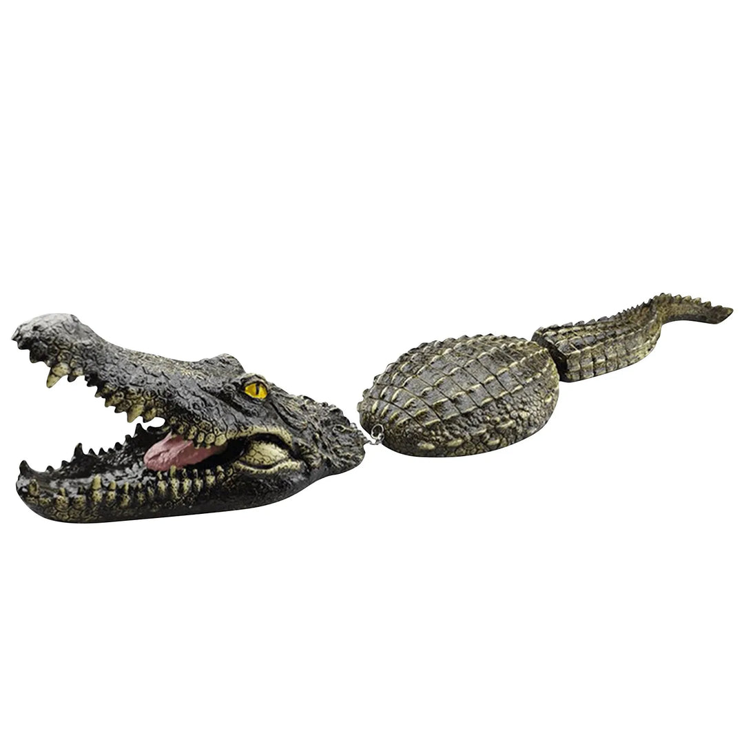 Crocodiles Head Decoy For Pool,Resin For Swimming Pool And Pond,Deterrent Ducks,Outdoor Garden Pond Decor