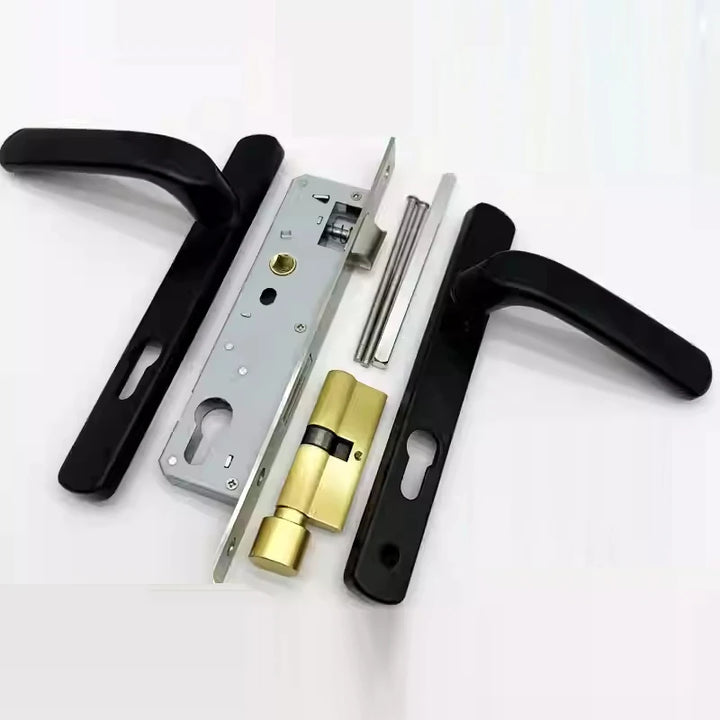 Broken Bridge 8525/9230 Series Screen Door Double Door Aluminum Alloy Black And White Gold And Silver High Low Door Lock Handle