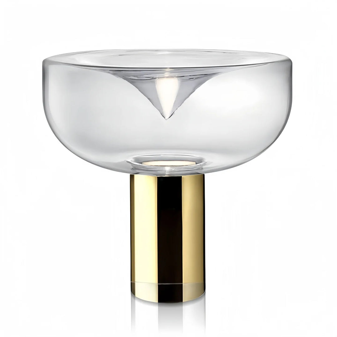 Nordic postmodern creative glass living room table lamp model room bedroom bedside lamp simple light luxury gold decorative lamp