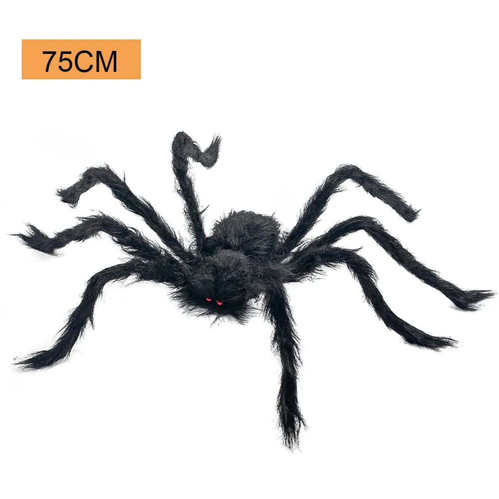 Large Black Spider for Halloween, giant spider decoration, professional accessories, for outdoor yard, scary decoration