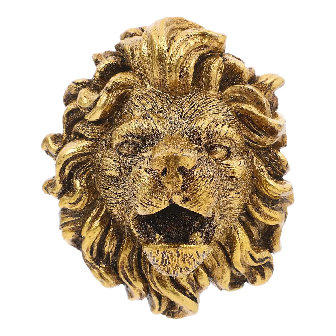 Wall Mounted Lion Head Fountain Nozzle for Garden Decorative Water Feature Spitter Outdoor Resin Pond Sprayer for Patio Backyard