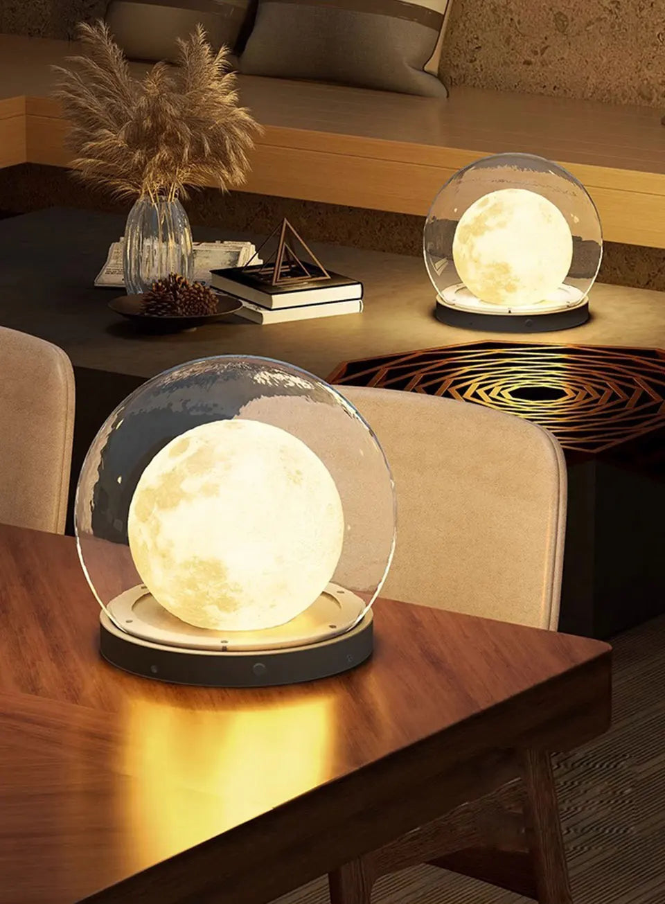 Creative Moon Pillar Lights Outdoor Waterproof LED Round Landscape  Garden, Courtyard Villa Lighting Fixture