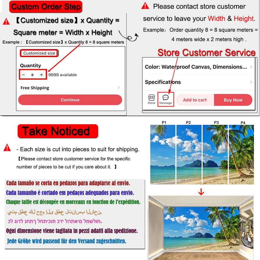 Custom 3D Stereo Window Views Garden Pool Photo Wallpaper Landscape Wall Decor Embossed Paper Wallpaper