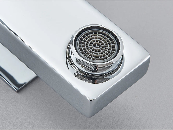 Brushed Nickel Basin Faucet Black Bathroom Faucet Deck Mounted Basin Sink Tap Mixer Hot & Cold Water Stainless Steel Faucet