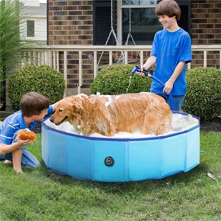 Foldable Pet Bathing Pool Dog Swimming Cat Sand Play Bath Tub Non-Inflatable Paddling Pool