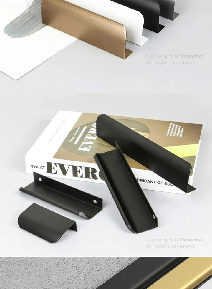 Hidden Cabinet Pulls Drawer Knobs Bedroom Door Handles Aluminum Alloy Kitchen Cupboard Door Pulls Furniture Handle Hardware