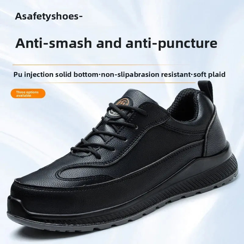 Electrician's Breathable Lightweight Insulated Shoes Men's Protective Work Shoes Anti-penetration Waterproof Non-slip Cotton Sho