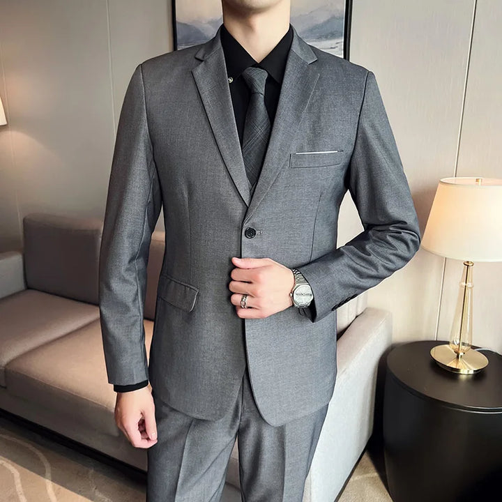 High Quality Business Casual Wedding (suit + Vest + Trousers) 2024 New Fashion Banquet Handsome Men's 3-piece Set  S-6XL