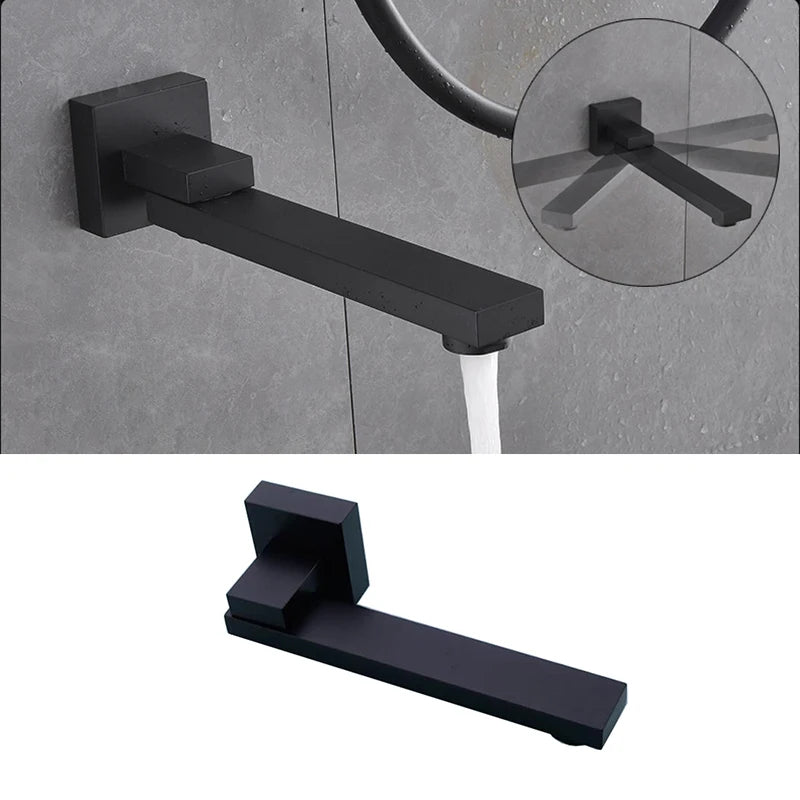 BAKALA Wash Basin Bathroom Faucet Hot And Cold Water Wall Mount Mixer Sink Tap Swivel Spout