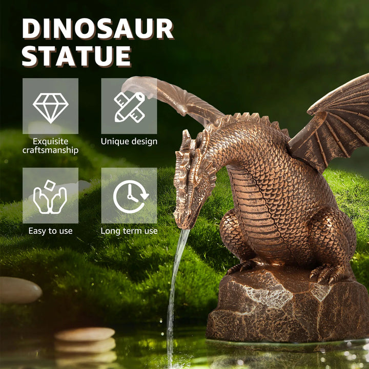 Dragon Water  Resin Statue Fountain