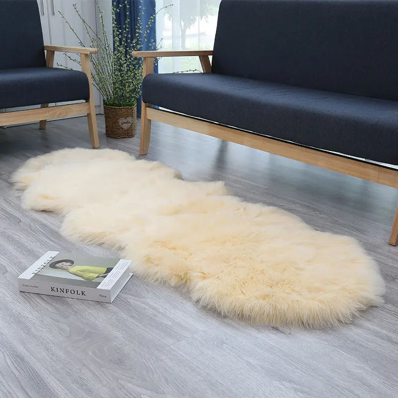 Imitation Sheepskin Carpet Fluffy Plush Rugs Kids Luxury Fur Bedroom Bedside Carpet Living Room Sofa Area Rug Faux Wool Carpet