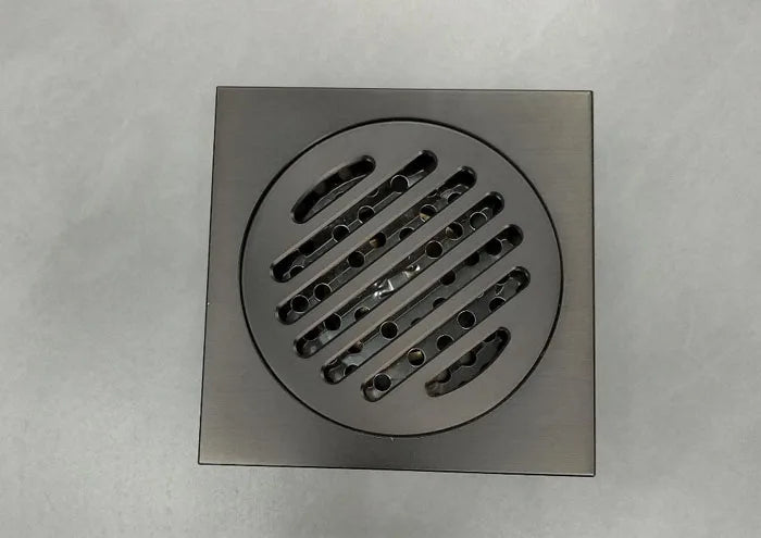 Brass Matte Black Square Style rolse gold Floor Drainer gold Waste drain Bathroom brushed nickel Shower Drain DR087