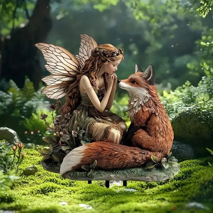 Garden Statues, Tree Elf Yard Sign Acrylic Ground Insert Waterproof Outdoor Decor