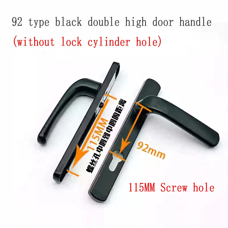 Broken Bridge 8525/9230 Series Screen Door Double Door Aluminum Alloy Black And White Gold And Silver High Low Door Lock Handle