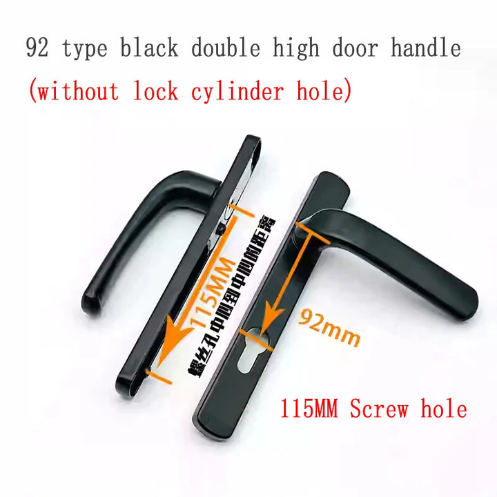 Broken Bridge 8525/9230 Series Screen Door Double Door Aluminum Alloy Black And White Gold And Silver High Low Door Lock Handle