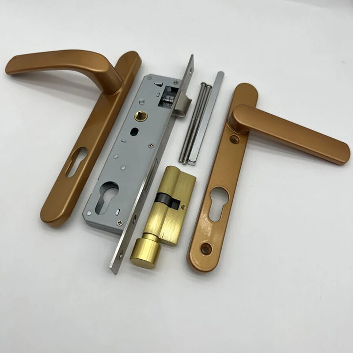 Broken Bridge 8525/9230 Series Screen Door Double Door Aluminum Alloy Black And White Gold And Silver High Low Door Lock Handle