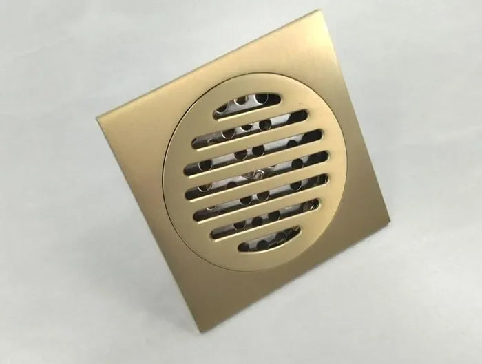 Brass Matte Black Square Style rolse gold Floor Drainer gold Waste drain Bathroom brushed nickel Shower Drain DR087