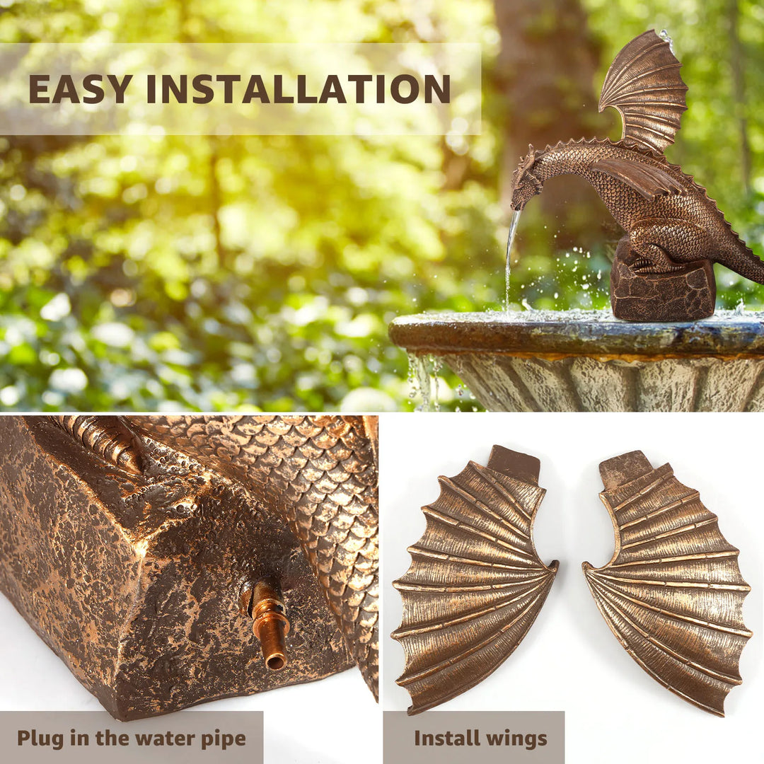 Dragon Water  Resin Statue Fountain