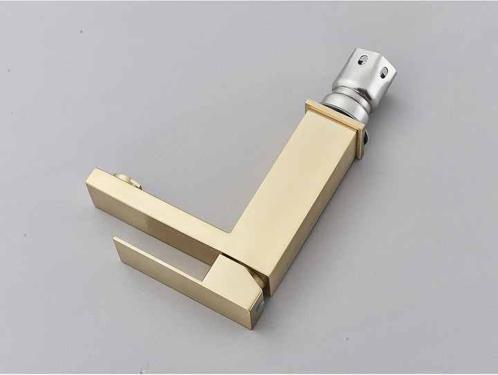 Brushed Nickel Basin Faucet Black Bathroom Faucet Deck Mounted Basin Sink Tap Mixer Hot & Cold Water Stainless Steel Faucet