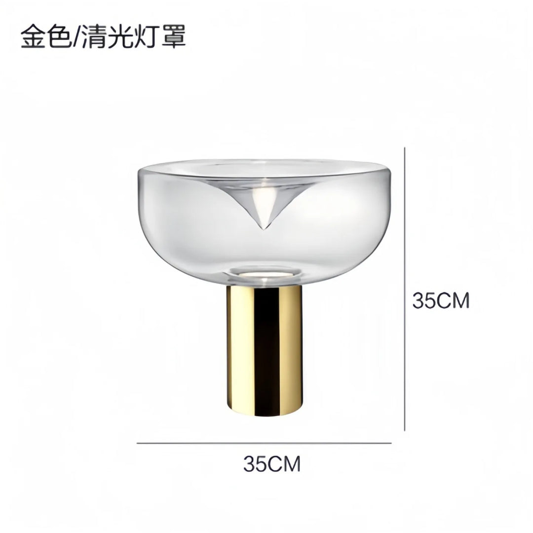 Nordic postmodern creative glass living room table lamp model room bedroom bedside lamp simple light luxury gold decorative lamp