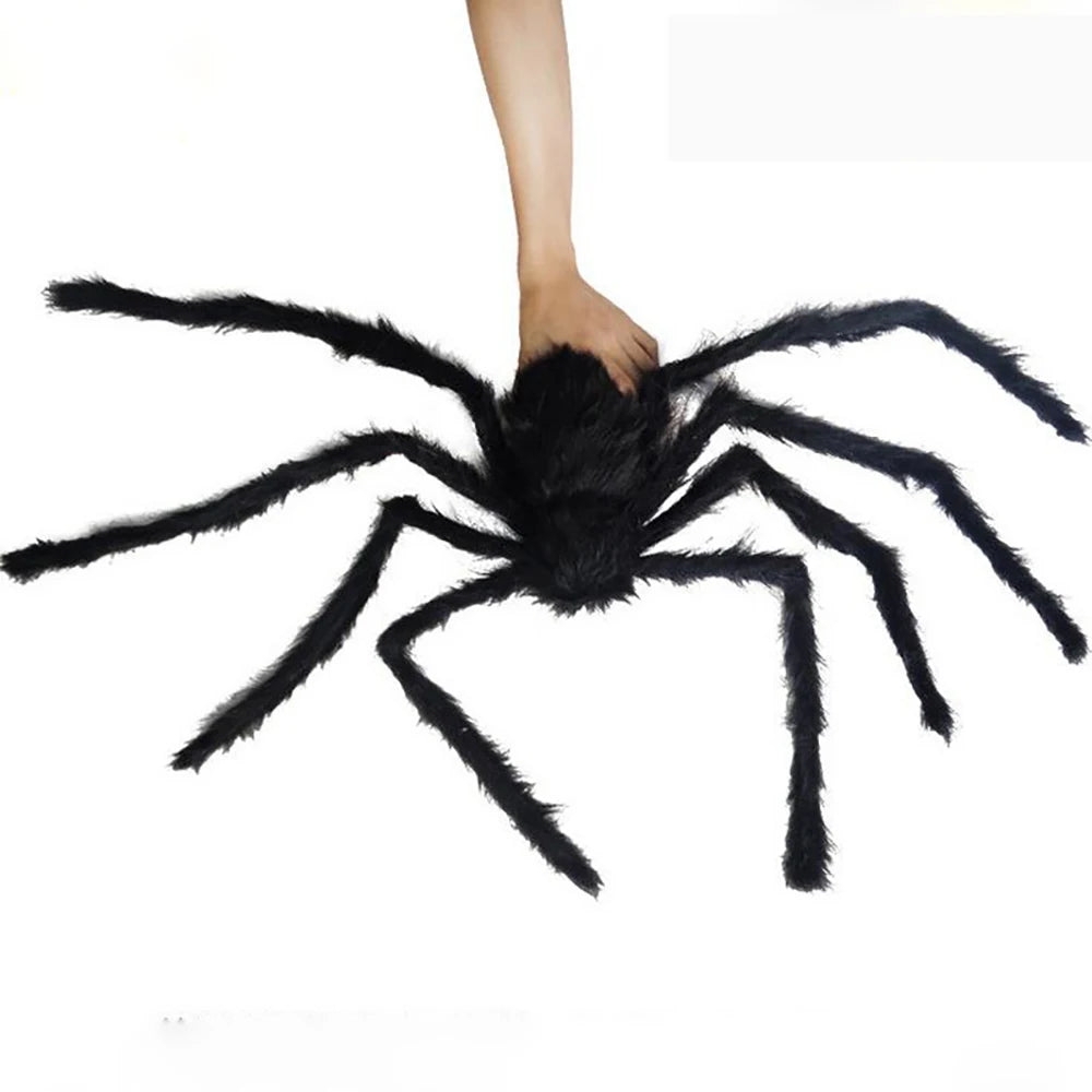 Large Black Spider for Halloween, giant spider decoration, professional accessories, for outdoor yard, scary decoration