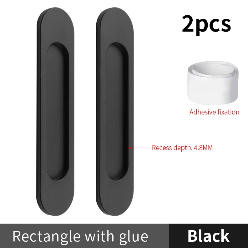 BON Paste sliding door handle kitchen door barn door aluminum door glass sliding door without punching sliding door fastener