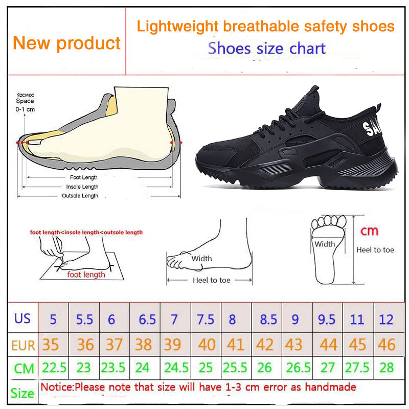 Insulation Men Work Boots Puncture-Proof Safety Shoes Steel Toe Welder Protective Shoes Indestructible Shoes
