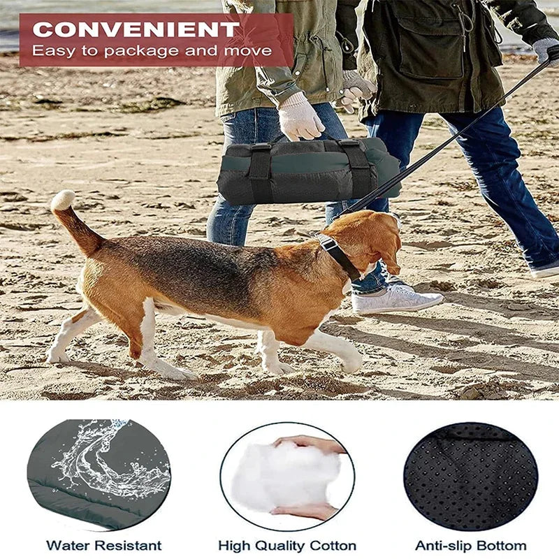 Foldable Outdoor Waterproof Dog Bed Blanket Picnic Dog Mat Car Seat for Small Medium Large Dogs Portable Camping Travel Pet Pad
