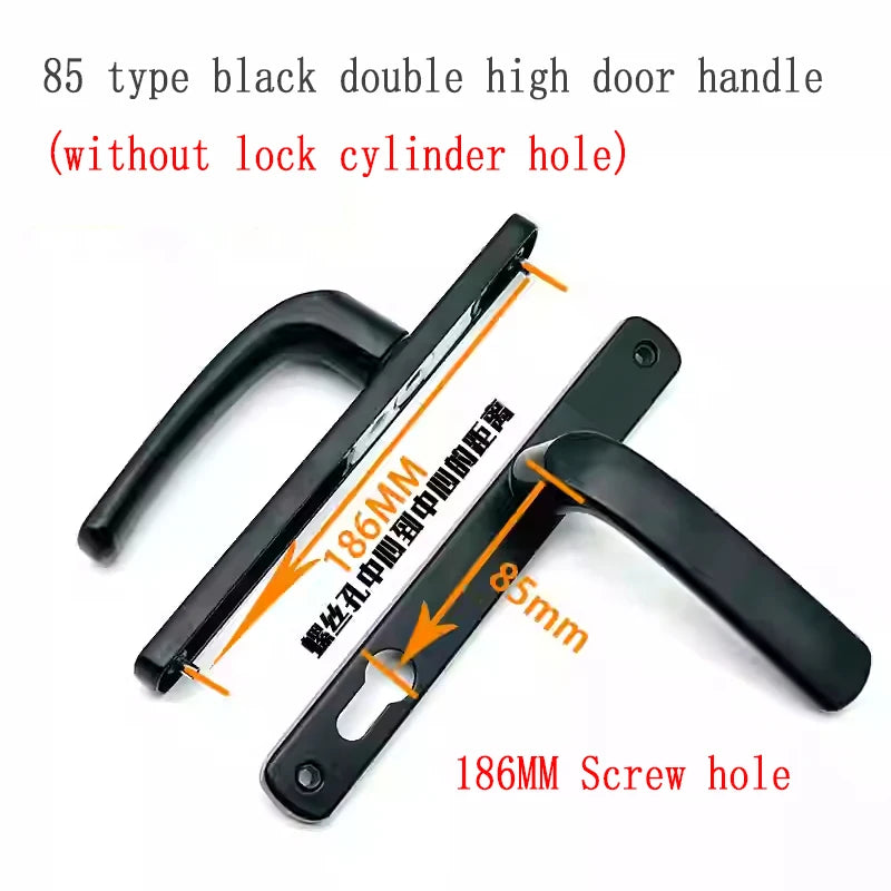 Broken Bridge 8525/9230 Series Screen Door Double Door Aluminum Alloy Black And White Gold And Silver High Low Door Lock Handle