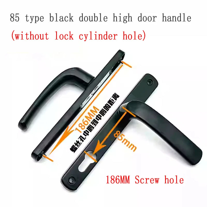 Broken Bridge 8525/9230 Series Screen Door Double Door Aluminum Alloy Black And White Gold And Silver High Low Door Lock Handle