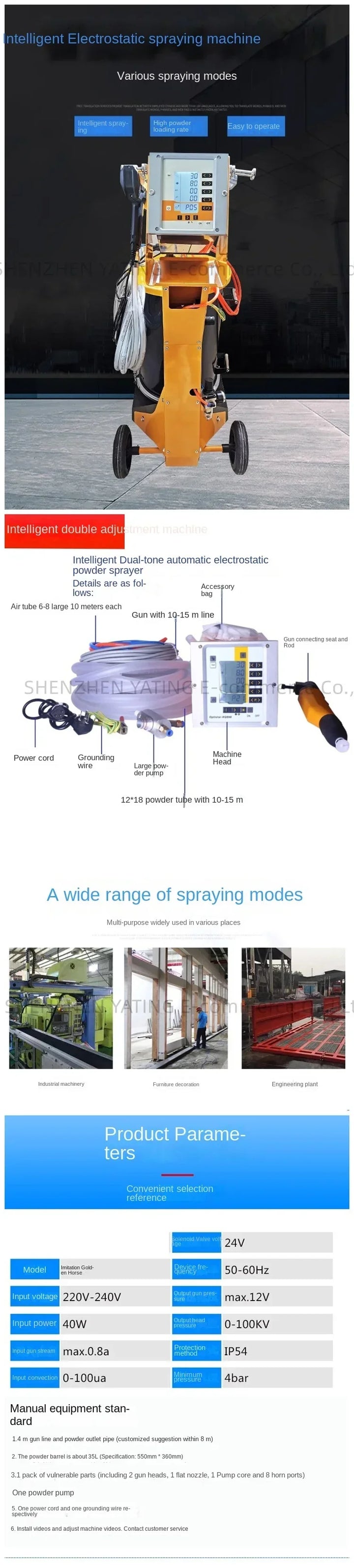 New Electrostatic Spraying Machine Powder Spraying Machine Generator Electrostatic Spraying Powder Gun