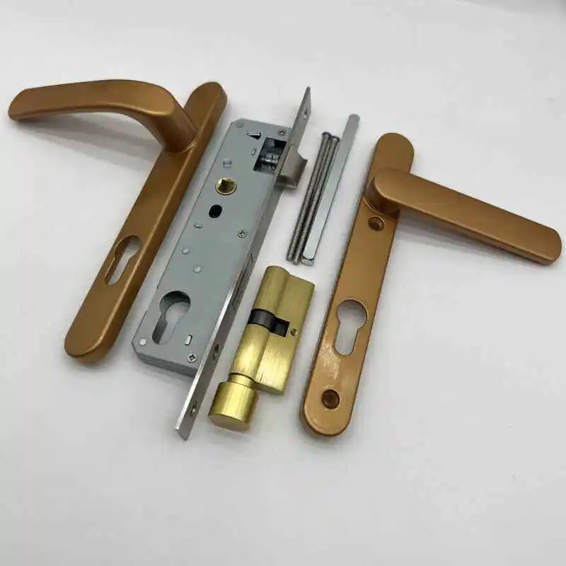 Broken Bridge 8525/9230 Series Screen Door Double Door Aluminum Alloy Black And White Gold And Silver High Low Door Lock Handle