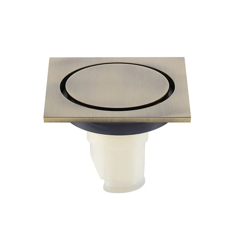Brass Round Floor Drain Anti-Odor Valve Cover Shower Trap Drains for Kitchen Bathroom Laundry Room Bathroom Accessories