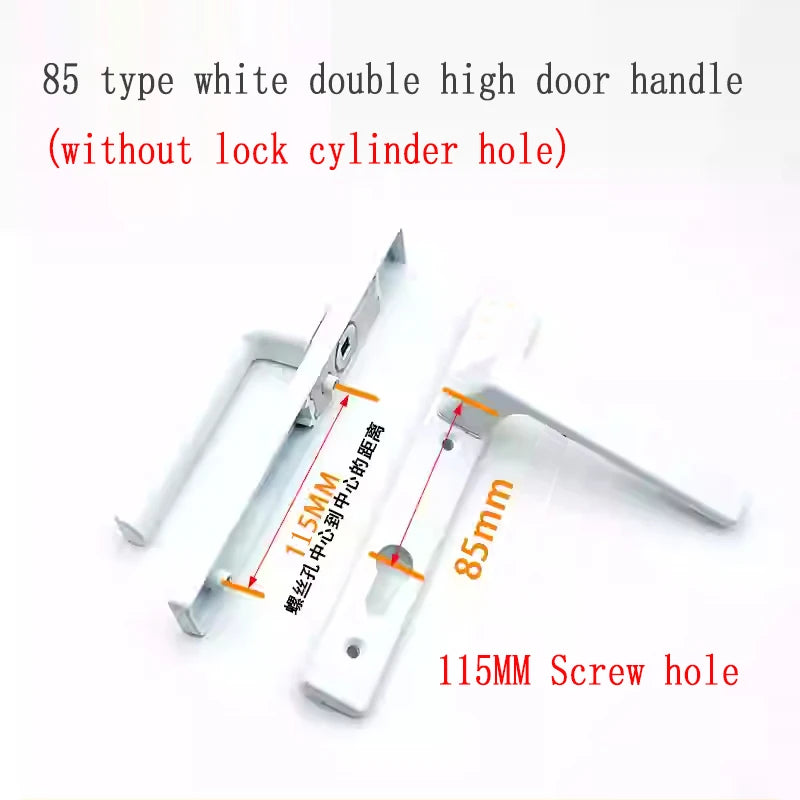 Broken Bridge 8525/9230 Series Screen Door Double Door Aluminum Alloy Black And White Gold And Silver High Low Door Lock Handle