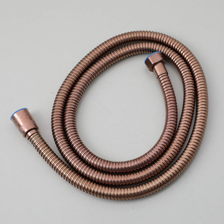 JIENI Luxury Rose Golden Shower Faucet Set Solid Brass Handle Bathroom Bathtub Mixer Rainfall Hand Shower & Spray Shower Facuet