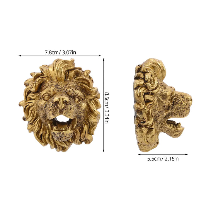 Wall Mounted Lion Head Fountain Nozzle for Garden Decorative Water Feature Spitter Outdoor Resin Pond Sprayer for Patio Backyard