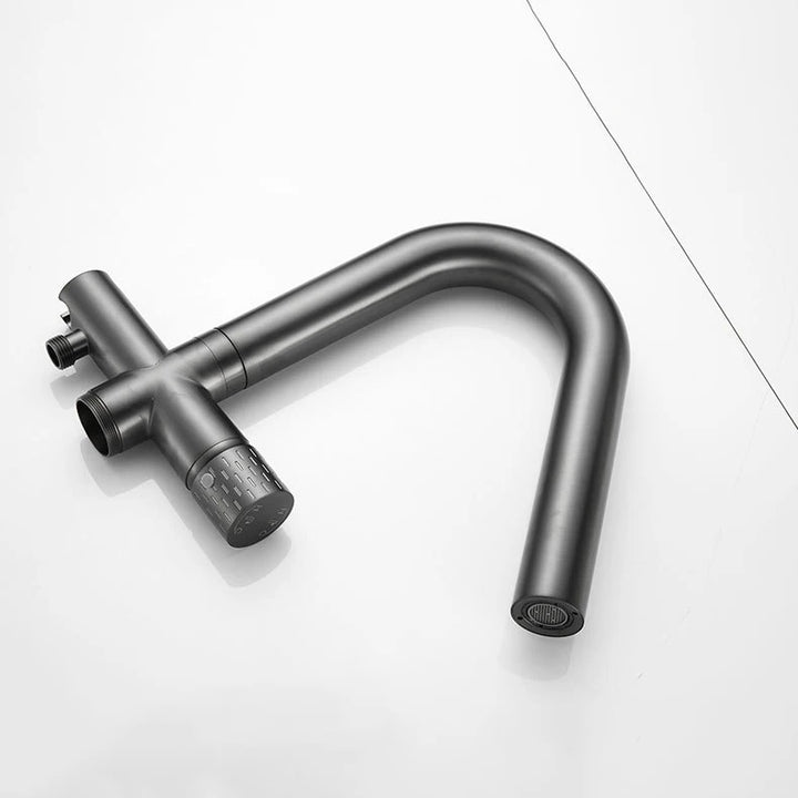 KEMAIDI Floor Mounted Tub Filler Faucets Freestanding Bathtub Faucet Tub Bath Stand Alone Tub Shower Faucets w/ Handheld Sprayer