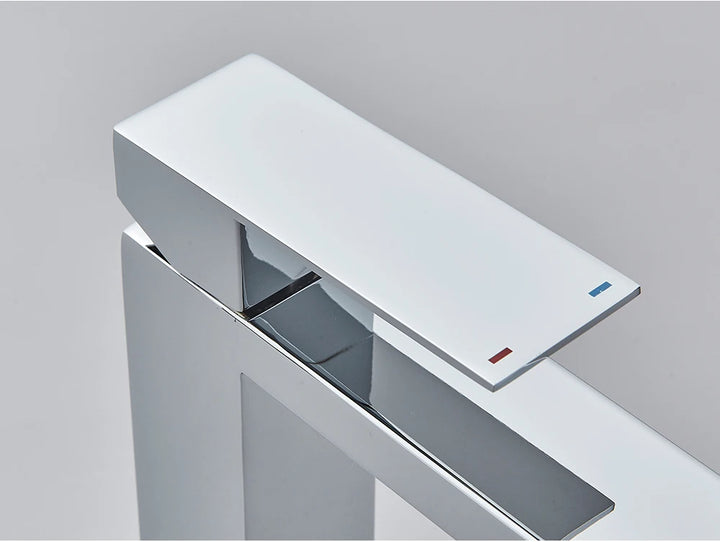 Brushed Nickel Basin Faucet Black Bathroom Faucet Deck Mounted Basin Sink Tap Mixer Hot & Cold Water Stainless Steel Faucet