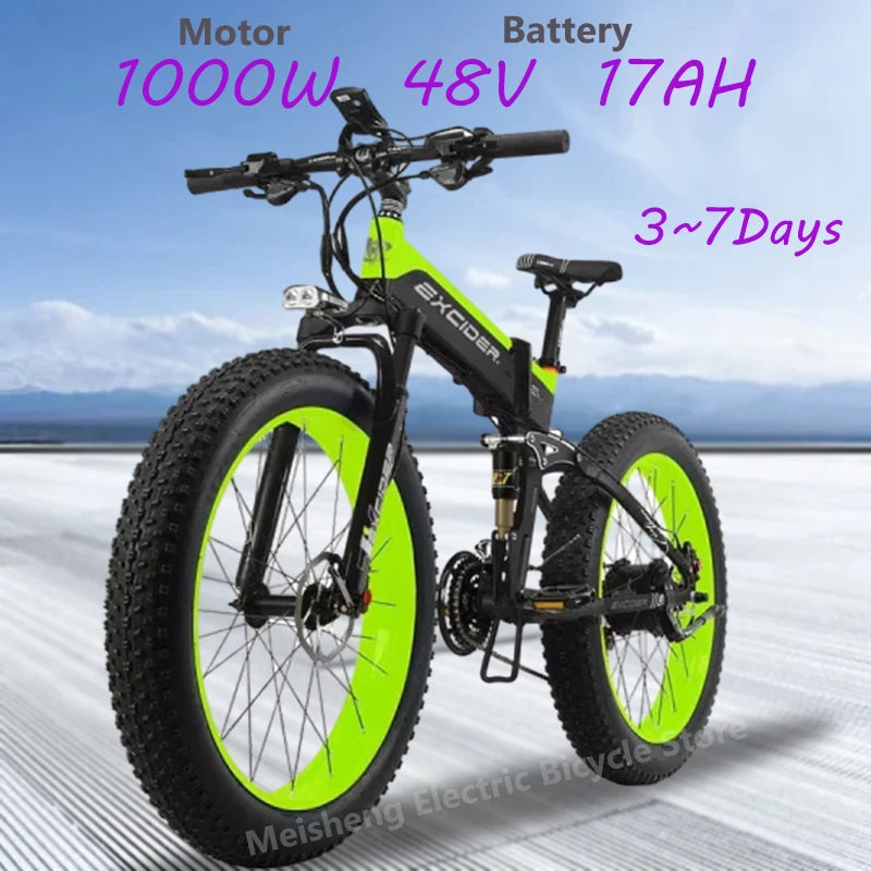Ebike XT750 PLUS Adult 1000w48v17.5ah Battery Electric Bicycle 26 inch fat Tire Mountain Off road Electric Bicycle