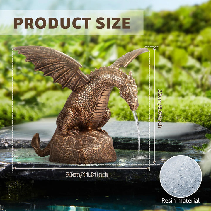 Dragon Water  Resin Statue Fountain