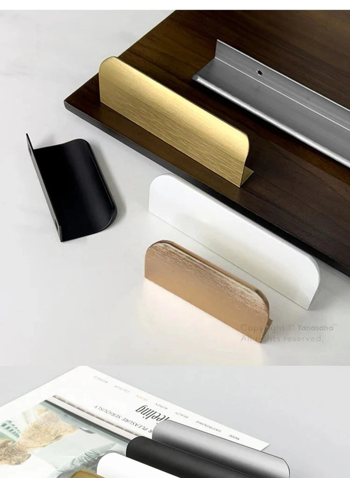 Hidden Cabinet Pulls Drawer Knobs Bedroom Door Handles Aluminum Alloy Kitchen Cupboard Door Pulls Furniture Handle Hardware