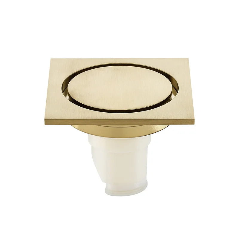 Brass Round Floor Drain Anti-Odor Valve Cover Shower Trap Drains for Kitchen Bathroom Laundry Room Bathroom Accessories